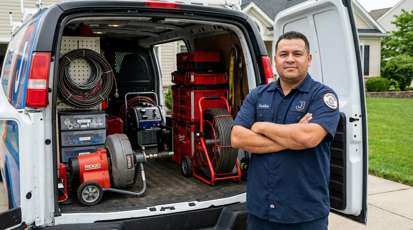 Professional drain cleaning equipment and Johns Plumbing LLC plumber in Kalispell