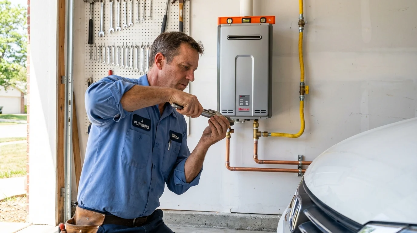 Tankless water heater installation by a Johns Plumbing LLC plumber in Kalispell